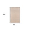 White And Tan Jute Geometric Flatweave Handmade Area Rug - 3 of 4