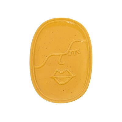 Totalee Gift Amber Face Catch All Ceramic Yellow