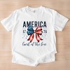 Simply Sage Market Coquette America Land Of The Free Garment Dyed Tee - 3 of 4