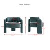 35"Modern Comfy Crate Barrel Accent Chair,Comfortable Living Room Chairs Upholstered Fabric Accent Dining Chair,Kitchen Armchair-Cuddlewood - 4 of 4