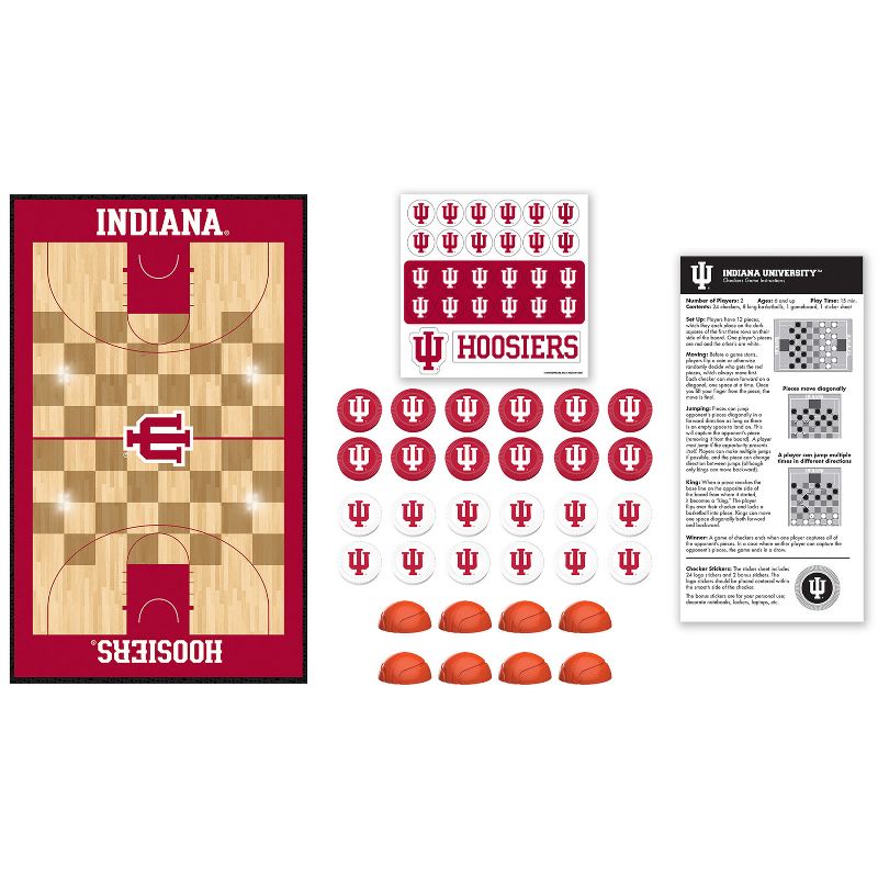 MasterPieces Officially licensed NCAA Indiana Hoosiers Checkers Board Game for Families and Kids ages 6 and Up, 3 of 7