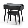 CAVINAS Vanity Desk with Mirror Dressing Table with 2 Drawers and 1 Cabinet for Apartment, Bedroom - 2 of 4