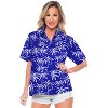 LA LEELA Hawaiian Shirts Womens Casual Summer Button Down Beach Party Collared Blouses Short Sleeve Tropical Vacation Dress Tee Shirts - 4 of 4
