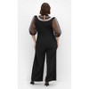 Women's Plus Size Phoenix Sheer Sleeve Jumpsuit - black | CITY CHIC - 2 of 4