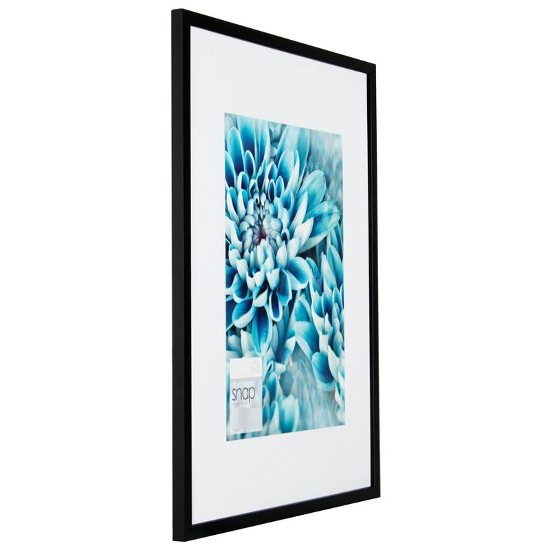 SNAP 16&#34;x20&#34; Black Wall Picture Frame with Single White Mat For 11&#34;x14&#34; Picture, 2 of 5