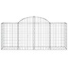 vidaXL Gabion Basket 3 Pcs Outdoor Garden Arched Barrier 78.7x19.7x31.5 Galvanized Iron - 4 of 4