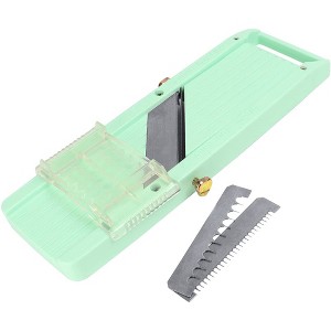 Vollum Mandoline Slicer with 3 Interchangeable Stainless Steel Blades - Green - 1 of 4