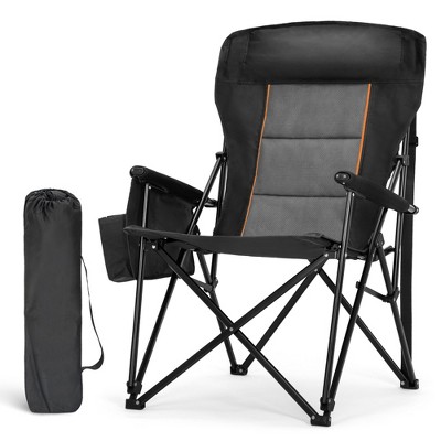 Captiva Designs Heavy Duty XL Camping Chair with Headrest, Cup Holder & Side Pocket, 500 lbs Capacity
