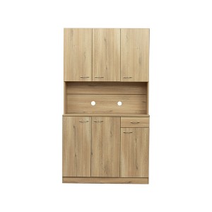 TIRAMISUBEST 70.87" Tall Wardrobe Kitchen Cabinet - Mobile Lateral Filing Cabinet Locking Wheels Adjustable Shelf - 1 of 4