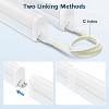 40 Pack LED Shop Lights Linkable,4FT 6500K Super Bright White,18W 1800LM, for Garage,Workshop and Ceiling,Corded Electric with ON/Off Switch - 4 of 4