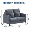 51.9" Plush Chenille Accent Chair & Loveseat - Tool-Free Setup Comfy Armchair for Living Room, Bedroom, or Cozy Reading Nook - 2 of 4