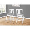 Monarch Specialties Bar Stool Set Of 2 Swivel Counter Height Kitchen White Wood Grey Leather Look Transitional - 2 of 4