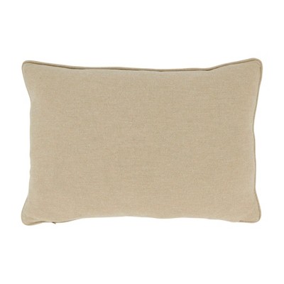 Off-White Seashell Embroidered Cotton Throw Pillow, 12"x18"