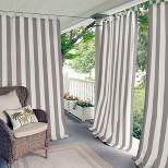 Highland Stripe Indoor/Outdoor Single Window Curtain for  Patio, Pergola, Porch, Cabana, Deck, Lanai - Elrene Home Fashions