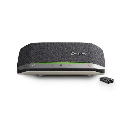 Poly Sync 20+ Bluetooth Speakerphone (Plantronics) - Personal Portable Speakerphone - USB-C Bluetooth Adapter - Connect to Your PC / Mac / Cell Phone - Works with Teams, Zoom & More