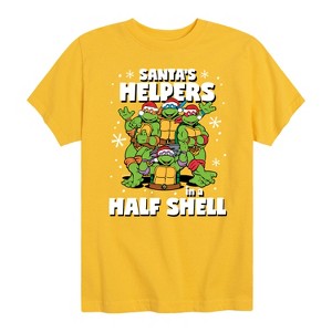 Boys' - Teenage Mutant Ninja Turtles - Santas Helpers In A Half Shell Short Sleeve Graphic T-Shirt - 1 of 4