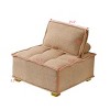 31.5" Ottoman Chair Armless Chairs For Small Spaces,Upholstered Deep Seat Armless Accent Single Lazy Sofa Lounge Armless Chair-Maison Boucle - 4 of 4
