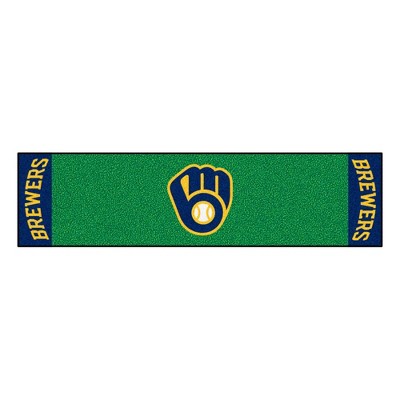 MLB Milwaukee Brewers 1.5'x6' Putting Mat - Green