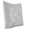 20" X 20" Blue And White 100% Cotton Geometric Zippered Pillow - 4 of 4