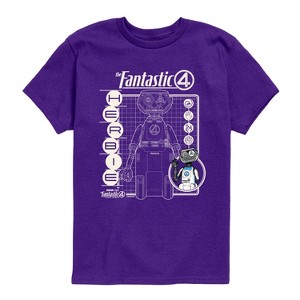 Boys' - Marvel - Fantastic Four Herbie Blueprint Short Sleeve Graphic T-Shirt - 1 of 3