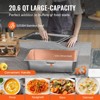 VEVOR 3-Pan Commercial Food Warmer, 3 x 20.6QT Electric Steam Table, 1500W Professional Buffet Catering Food Warmer with Acrylic Sneeze Guard - 4 of 4