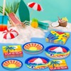 DYLIVeS Summer Beach Party Supplies Kit 48 Pcs, Summer Pool 9.2" Paper Plates,7" Dessert Plates and Napkins for Summer Party Hawaiian Beach Party - 4 of 4