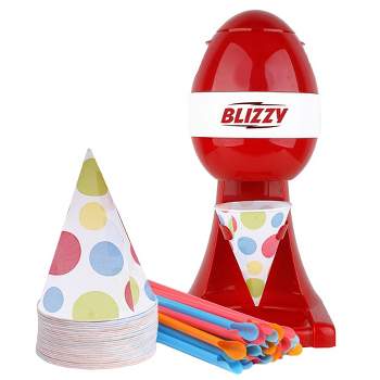 Courant Blizzy Snow Cone Maker Kit, Includes 20 Cups & Straws