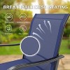 Acekool 2-Pack Outdoor Swivel Bar Stools with High Back & Armrest, All-Weather Textilene Patio Chairs with 360° Rotation for Deck & Patio - 4 of 4