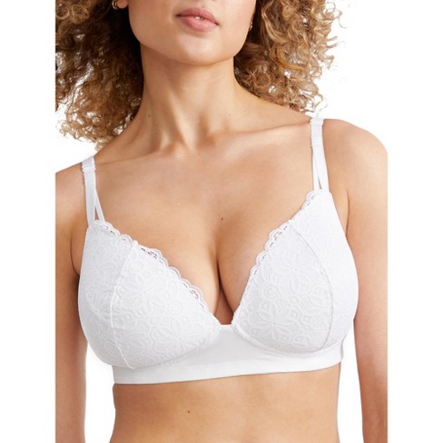 Maidenform Women's Pure Comfort Soft Support Wire-free Bra - Dm2314 2xl  White Lace : Target