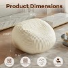 SEVOBAL Sofas Premium Memory Foam Bean Bag Chair with Widened Armrests and Anti-Slip Bottom for Living Room Bedroom, Beige, 34"*34"*24" - 4 of 4