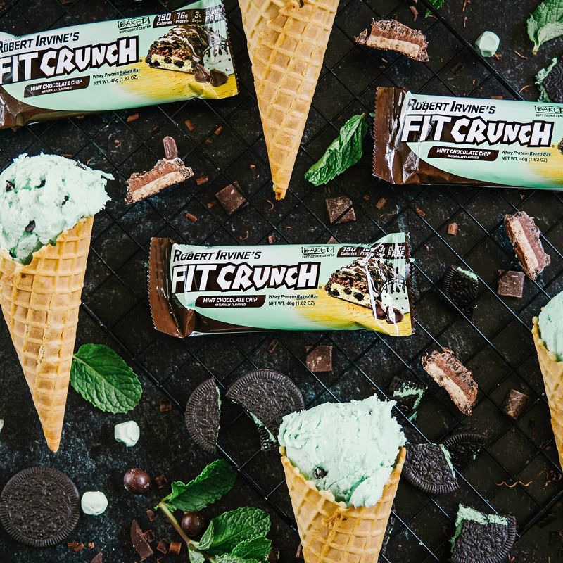 FITCRUNCH Mint Chocolate Chip Baked Snack Bar, 3 of 6