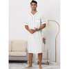 Lars Amadeus Men's Short Sleeves Henley Neck Comfy Sleeping Nightshirts - 2 of 4