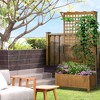 Outsunny Wood Planter with Trellis, Raised Garden Bed for Climbing Plants w/ Drainage Holes & Roof, 35.5" x 17.75" x 72" - 2 of 4