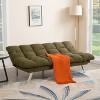 67.3" Corduroy Futon Sofa Bed, Modern Convertible Sleeper with 3-Position Adjustable Backrest, 67.3"x33.9"x29.5"H - 2 of 3