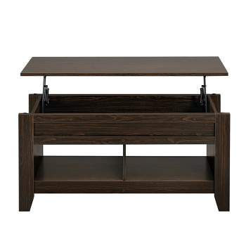 Yaheetech Lift Top Coffee Table With Storage & 2 Open Shelves For Living Room, Reception Room, Office
