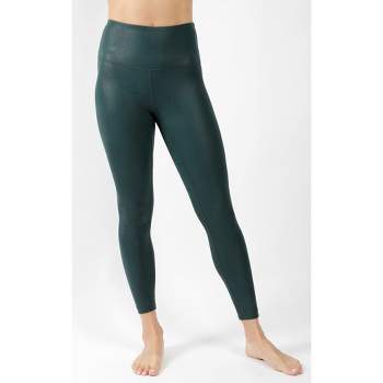 Yogalicious Womens Lux Elastic Free High Waist Side Pocket 7/8 Ankle Legging  - Teal Stone - X Small : Target