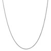 Black Bow Jewelry 1.25mm, 14k White Gold, Solid Spiga Chain Necklace - 2 of 4