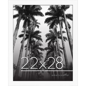 Americanflat 22x28 Poster Frame in White with Polished Plexiglass - Horizontal and Vertical Formats - Wall Mounted - 1 of 4