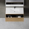 Christopher Knight Home Annabelle Modern Wood Striped Wall-Mounted Bathroom Vanity with Soft-Close Drawer and Quartz Sand Basin - 3 of 4