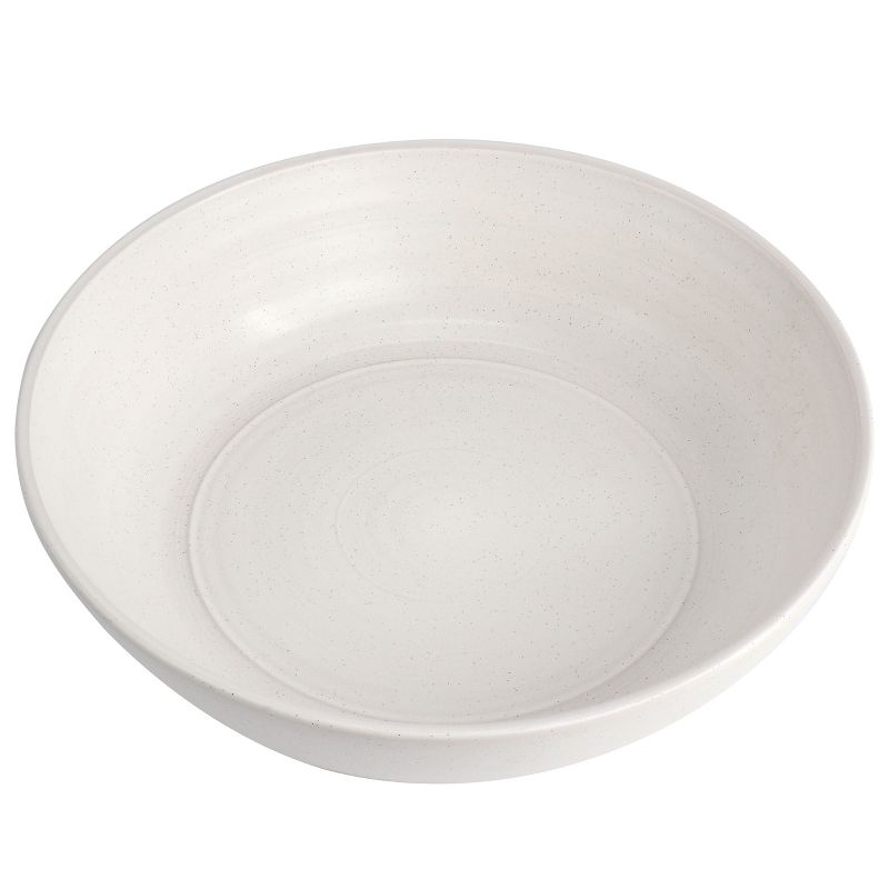Gibson Milbrook 10 Inch Stoneware Serving Bowl in White Speckle, 5 of 6