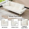 Dovelina Corduroy Foldable Double Sofa Bed with Folding Armrests for Living Rooms -Yellow - 2 of 4