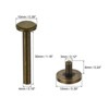 Unique Bargains Brass Rust-proof Durable Leather Belt Scrapbook Binding Chicago Screws 25 Sets - 2 of 4