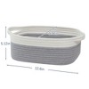 VECELO Woven Storage Basket Decorative Coiled Rope Basket Washable Woven Laundry Basket - 3 of 4