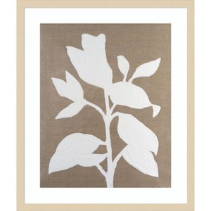 Amanti Art Frosted Linen Floral II by Vanna Lam Wood Framed Wall Art Print - 1 of 4