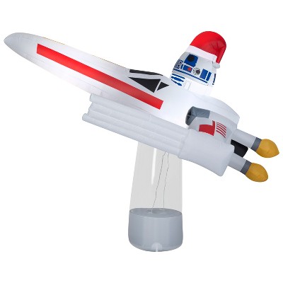Gemmy Christmas Inflatable Star Wars X Wing with R2 D2™, 6 ft Tall, Multi