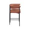 Meridian Furniture,Malin Cognac Vegan Leather Counter Stool, Set of 2 - 3 of 4
