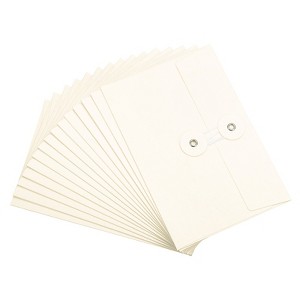 Unique Bargains Sturdy Paper Blank Card Envelopes with String Tie Closure 15 Pcs - 1 of 3