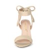 Allegra K Women's Back to College Faux Suede Open Toe Ankle Tie Back Chunky Heel Sandals - 2 of 4