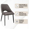 LeisureMod Amalfi Modern Dining Chair, Upholstered Fabric Seat with Metal Legs, Comfortable Accent Seating for Kitchen, Dining Room, or Office - 4 of 4