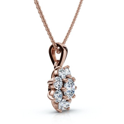Pompeii3 1/2Ct Lexi Diamond Pendant 14k Gold 18" Necklace Lab Created EF/VS